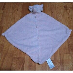 Angel Dear Pink Elephant lovey security blanket knotted ends